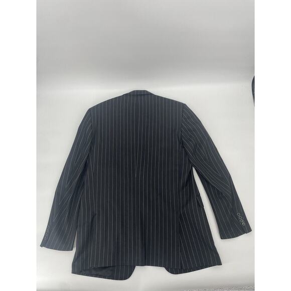 Ralph Lauren Purple Label 3 Piece Suit Black Wool Stripe 42L Jacket Vest 36 Pant - Picture 3 of 16